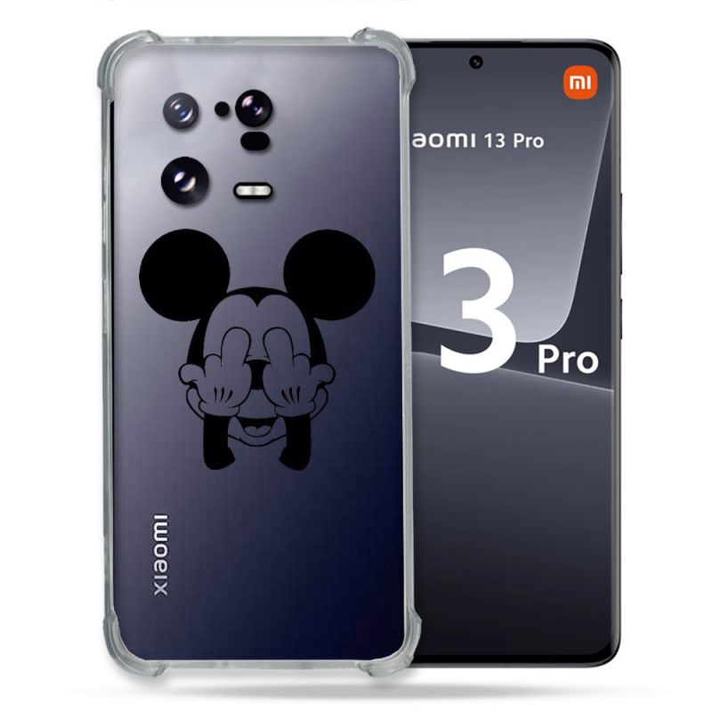 Coque Renforcée Transparente pour Xiaomi Mi 13 PRO Mickey doigt