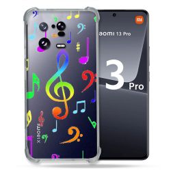 Coque Renforcée Transparente pour Xiaomi Mi 13 PRO Note Musique Colore