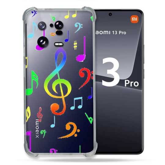 Coque Renforcée Transparente pour Xiaomi Mi 13 PRO Note Musique Colore