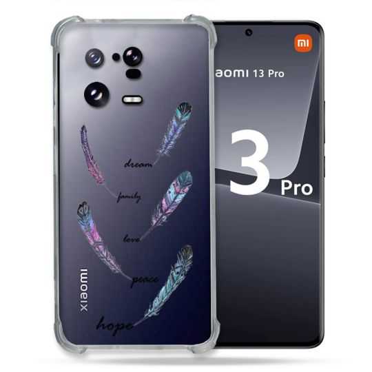 Coque Renforcée Transparente pour Xiaomi Mi 13 PRO Plume Couleur