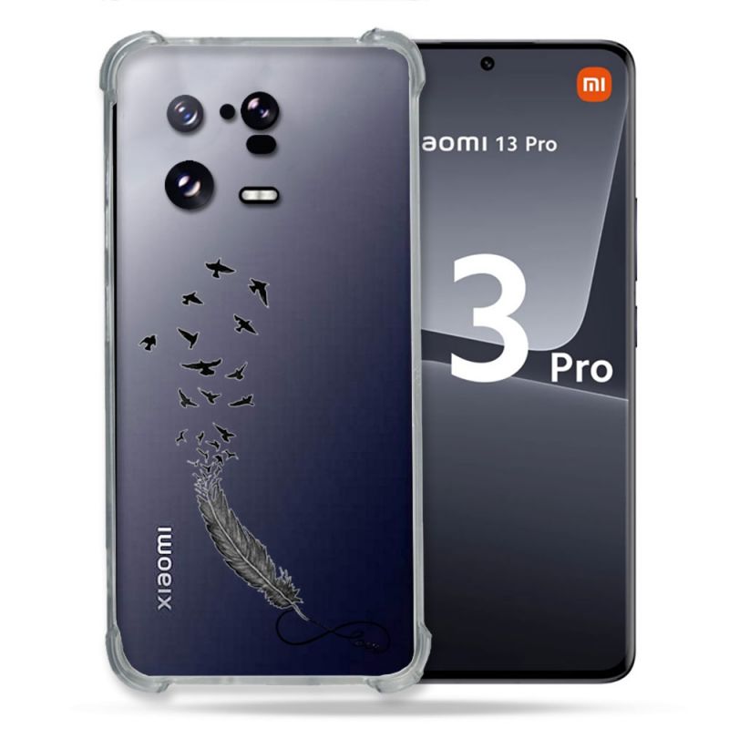 Coque Renforcée Transparente pour Xiaomi Mi 13 PRO Plume Infini