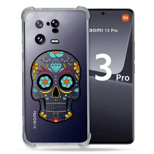 Coque Renforcée Transparente pour Xiaomi Mi 13 PRO Tete Mort Color