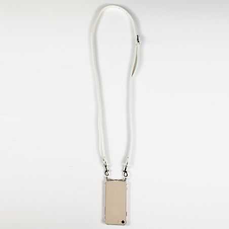 Coque Renforcée Transparente pour Xiaomi Mi 13 PRO Lanière / Bandoulière / Cordon Cuir 2 Blanc