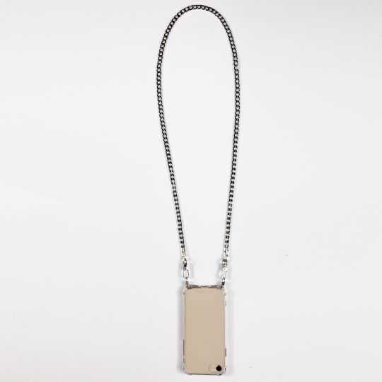 Coque Renforcée Transparente pour Xiaomi Mi 13 PRO Lanière / Bandoulière / Cordon Metal Plate Argent