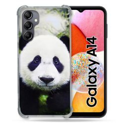 Coque Renforcée En Verre Trempé Pour Samsung Galaxy A14 4G / 5G Animal Panda Color
