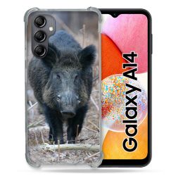 Coque Renforcée En Verre Trempé Pour Samsung Galaxy A14 4G / 5G Chasse Sanglier Pin