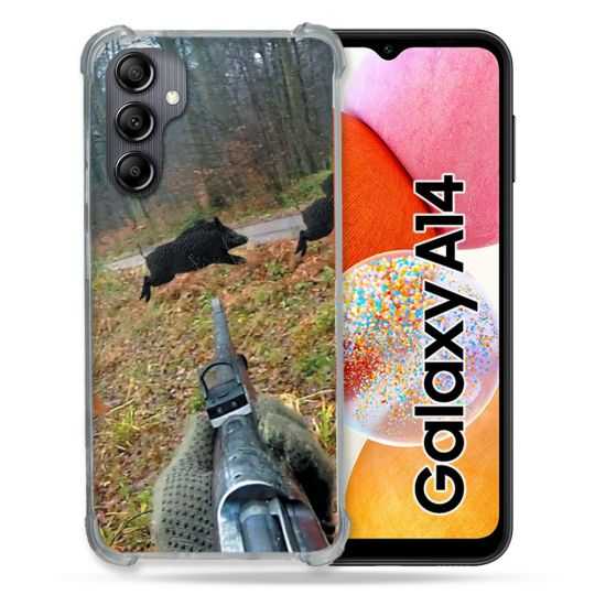 Coque Renforcée En Verre Trempé Pour Samsung Galaxy A14 4G / 5G Chasse Vision Tir
