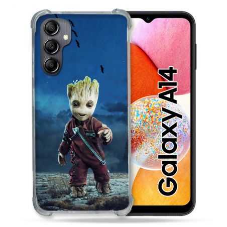Coque Renforcée En Verre Trempé Pour Samsung Galaxy A14 4G / 5G Groot Bleu