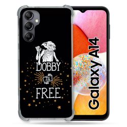 Coque Renforcée En Verre Trempé Pour Samsung Galaxy A14 4G / 5G Harry Potter Dobby Free Noir