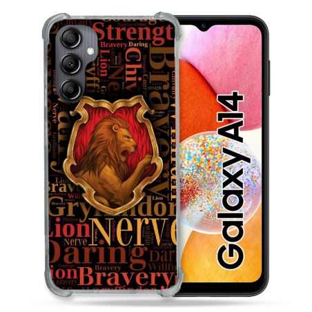 Coque Renforcée En Verre Trempé Pour Samsung Galaxy A14 4G / 5G Harry Potter Griffondor