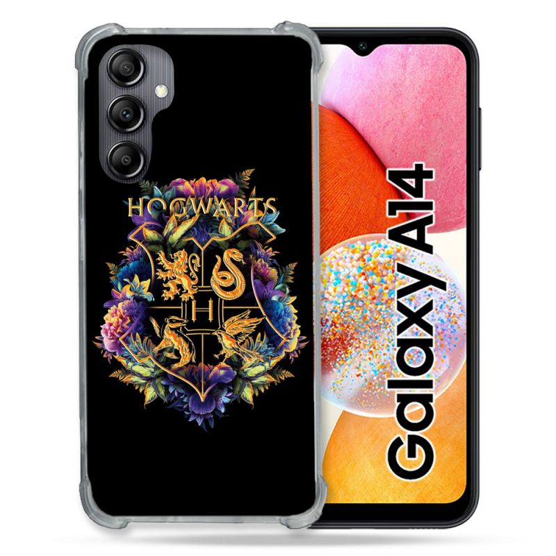Coque Renforcée En Verre Trempé Pour Samsung Galaxy A14 4G / 5G Harry Potter Hogwarts