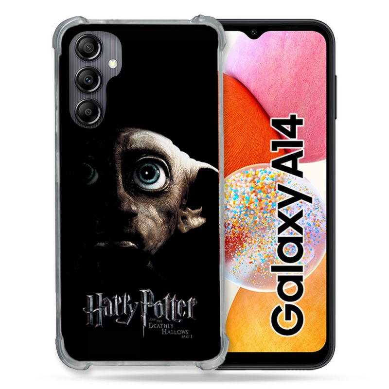 Coque Renforcée En Verre Trempé Pour Samsung Galaxy A14 4G / 5G Harry Potter Hollows Dobby