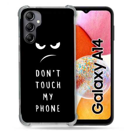 Coque Renforcée En Verre Trempé Pour Samsung Galaxy A14 4G / 5G Humour Don't Touch
