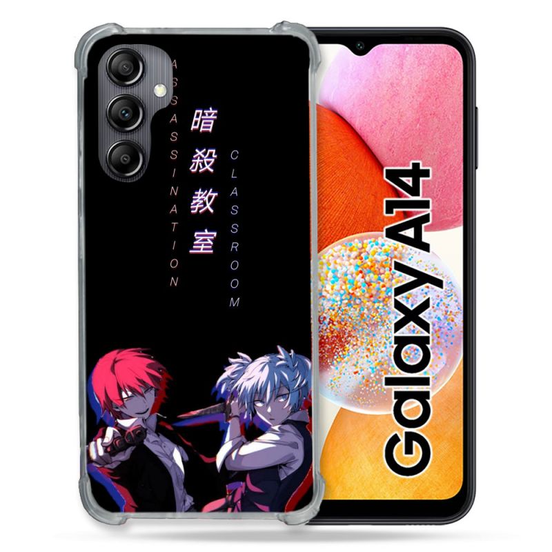 Coque Renforcée En Verre Trempé Pour Samsung Galaxy A14 4G / 5G Manga Assassination Classroom Duo