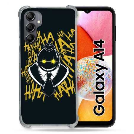 Coque Renforcée En Verre Trempé Pour Samsung Galaxy A14 4G / 5G Manga Assassination Classroom Kuro Noir
