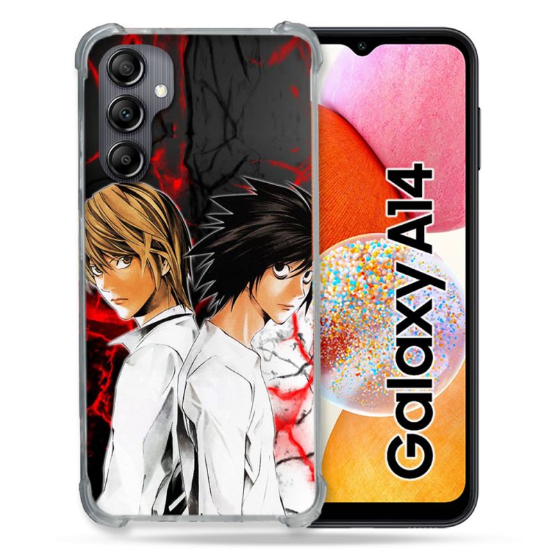 Coque Renforcée En Verre Trempé Pour Samsung Galaxy A14 4G / 5G Manga Death Note Duo