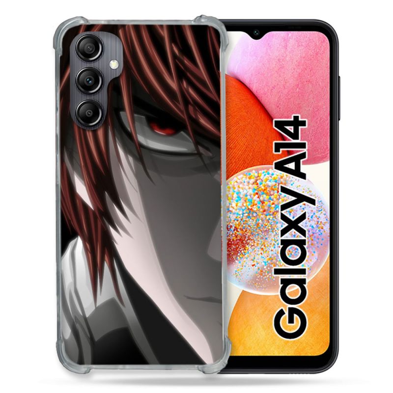 Coque Renforcée En Verre Trempé Pour Samsung Galaxy A14 4G / 5G Manga Death Note Kira
