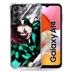 Coque Renforcée En Verre Trempé Pour Samsung Galaxy A14 4G / 5G Manga Demon Slayer Tanjiro