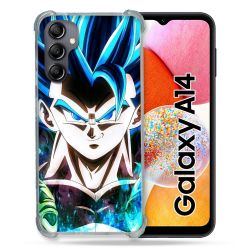 Coque Renforcée En Verre Trempé Pour Samsung Galaxy A14 4G / 5G Manga Dragon Ball Gogeta Visage