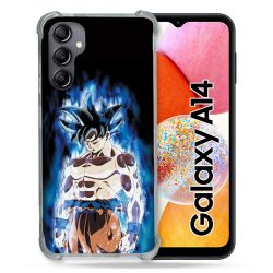 Coque Renforcée En Verre Trempé Pour Samsung Galaxy A14 4G / 5G Manga Dragon Ball Sangoku Noir