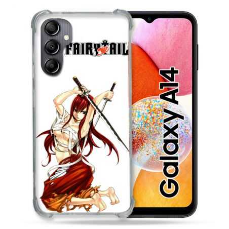 Coque Renforcée En Verre Trempé Pour Samsung Galaxy A14 4G / 5G Manga Fairy Tail Erza