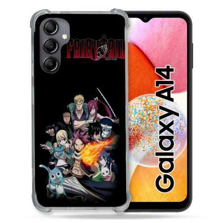 Coque Renforcée En Verre Trempé Pour Samsung Galaxy A14 4G / 5G Manga Fairy Tail Logo Team