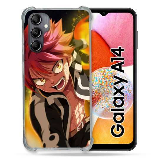 Coque Renforcée En Verre Trempé Pour Samsung Galaxy A14 4G / 5G Manga Fairy Tail Natsu