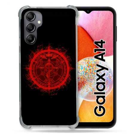 Coque Renforcée En Verre Trempé Pour Samsung Galaxy A14 4G / 5G Manga Fullmetal Alchemist Logo