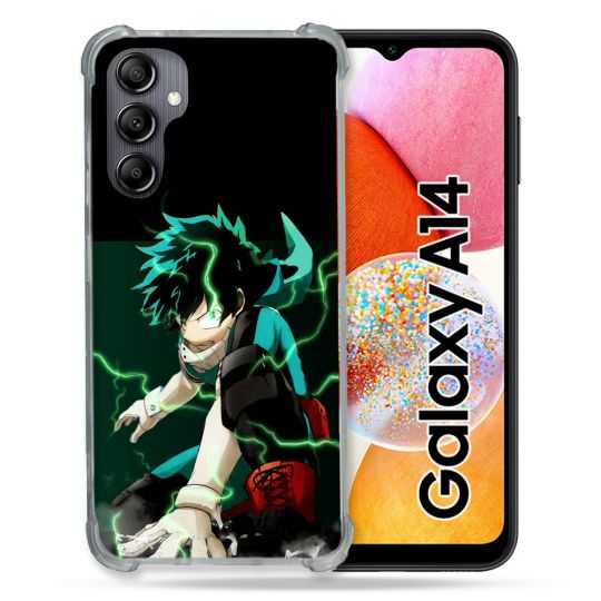 Coque Renforcée En Verre Trempé Pour Samsung Galaxy A14 4G / 5G Manga My Hero Academia Deku