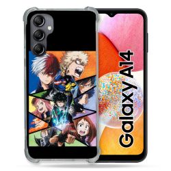 Coque Renforcée En Verre Trempé Pour Samsung Galaxy A14 4G / 5G Manga My Hero Academia Noir