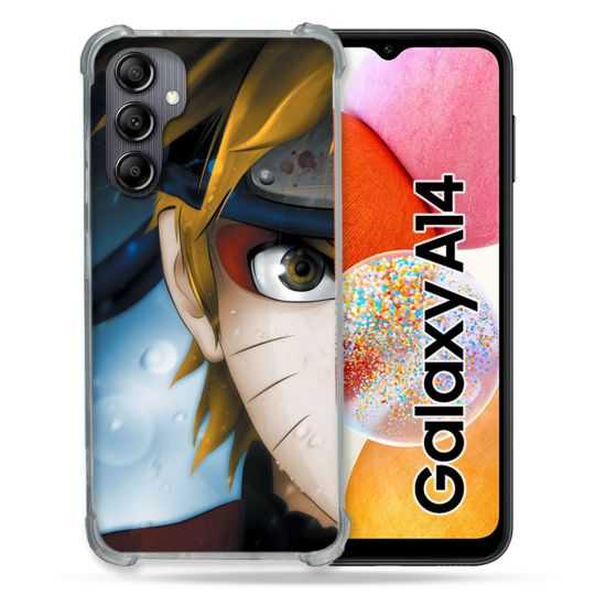 Coque Renforcée En Verre Trempé Pour Samsung Galaxy A14 4G / 5G Manga Naruto Blanc