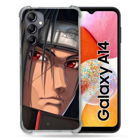 Coque Renforcée En Verre Trempé Pour Samsung Galaxy A14 4G / 5G Manga Naruto Itachi Visage
