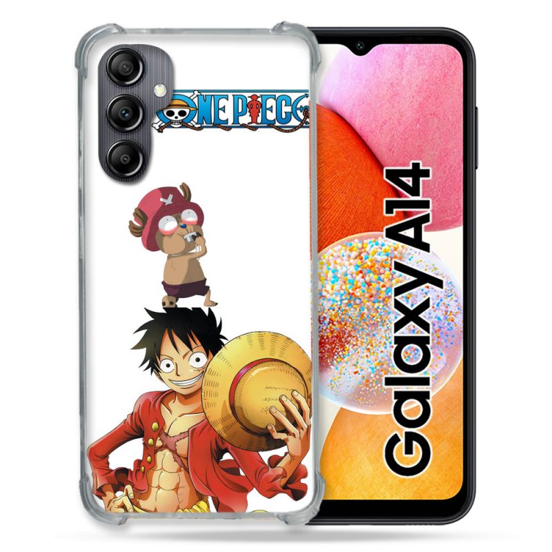 Coque Renforcée En Verre Trempé Pour Samsung Galaxy A14 4G / 5G Manga One Piece Chopper