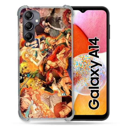 Coque Renforcée En Verre Trempé Pour Samsung Galaxy A14 4G / 5G Manga One Piece Nakama