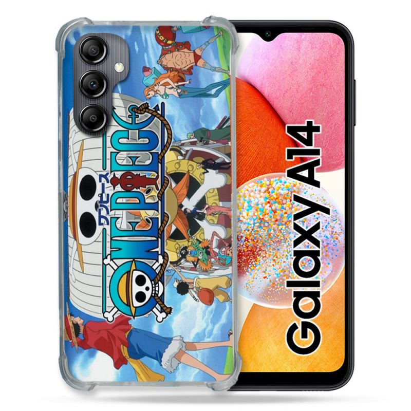 Coque Renforcée En Verre Trempé Pour Samsung Galaxy A14 4G / 5G Manga One Piece Sunny