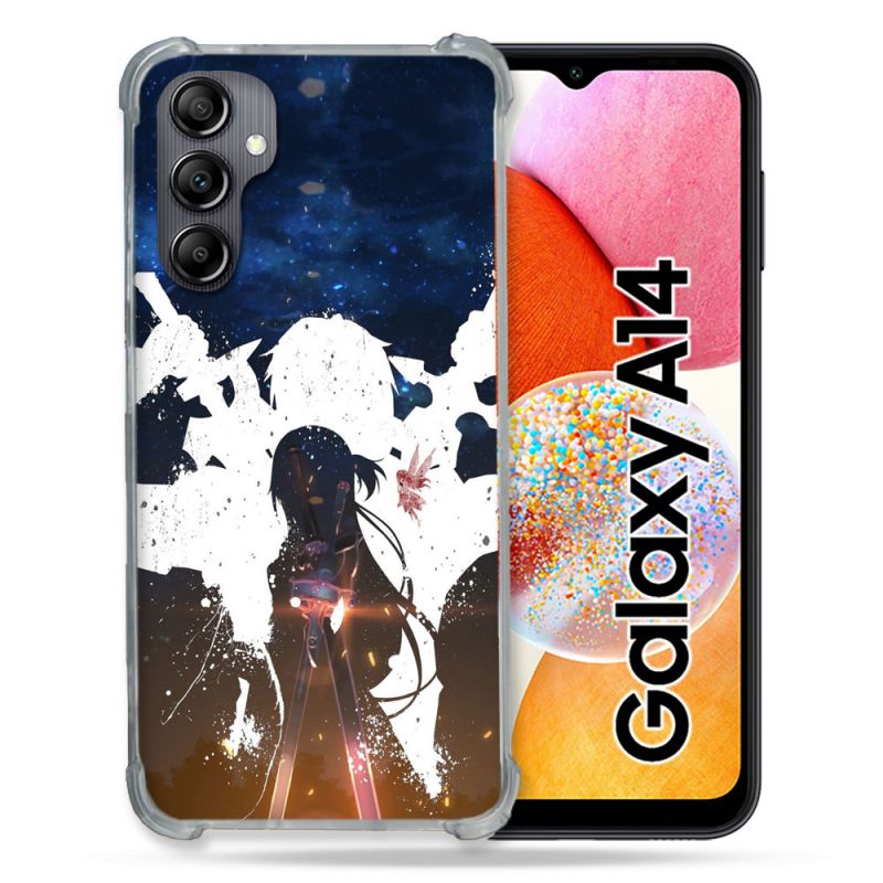 Coque Renforcée En Verre Trempé Pour Samsung Galaxy A14 4G / 5G Manga SAO sword Art Online Asuna