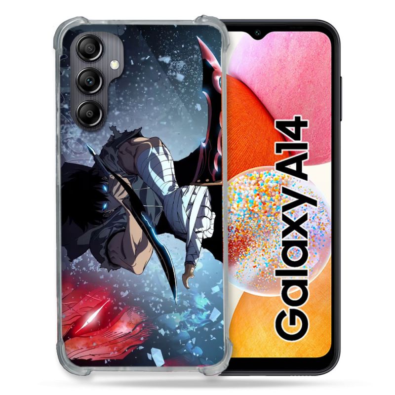 Coque Renforcée En Verre Trempé Pour Samsung Galaxy A14 4G / 5G Manga Solo Leveling Sung Epee