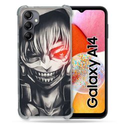 Coque Renforcée En Verre Trempé Pour Samsung Galaxy A14 4G / 5G Manga Tokyo Ghoul Kaneki Noir