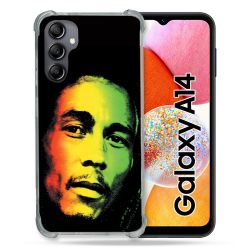 Coque Renforcée En Verre Trempé Pour Samsung Galaxy A14 4G / 5G Musique Bob Marley 2