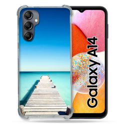 Coque Renforcée En Verre Trempé Pour Samsung Galaxy A14 4G / 5G Nature Pont Mer