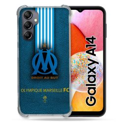 Coque Renforcée En Verre Trempé Pour Samsung Galaxy A14 4G / 5G Olympique Marseille OM Bande