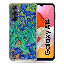 Coque Renforcée En Verre Trempé Pour Samsung Galaxy A14 4G / 5G Peinture Iris