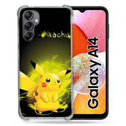 Coque Renforcée En Verre Trempé Pour Samsung Galaxy A14 4G / 5G Pokemon Pikachu Eclair