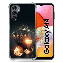 Coque Renforcée En Verre Trempé Pour Samsung Galaxy A14 4G / 5G Poker Des
