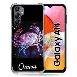 Coque Renforcée En Verre Trempé Pour Samsung Galaxy A14 4G / 5G Signe Zodiaque 2 Cancer