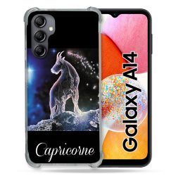 Coque Renforcée En Verre Trempé Pour Samsung Galaxy A14 4G / 5G Signe Zodiaque 2 Capricorne