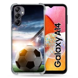 Coque Renforcée En Verre Trempé Pour Samsung Galaxy A14 4G / 5G Sport Football Stade