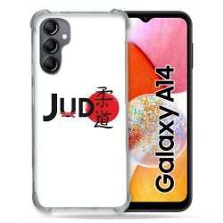 Coque Renforcée En Verre Trempé Pour Samsung Galaxy A14 4G / 5G Sport Judo Logo