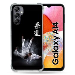 Coque Renforcée En Verre Trempé Pour Samsung Galaxy A14 4G / 5G Sport Judo Noir