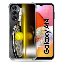 Coque Renforcée En Verre Trempé Pour Samsung Galaxy A14 4G / 5G Sport Tennis Reflet